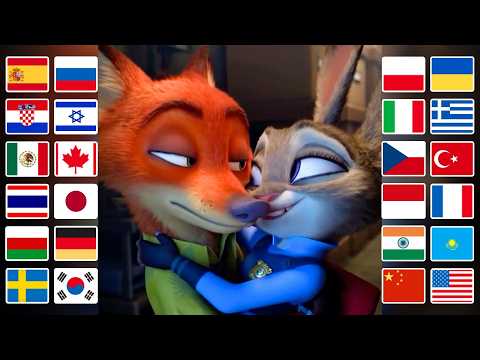 Judy & Nick moment in 24 different languages (Zootopia 2)