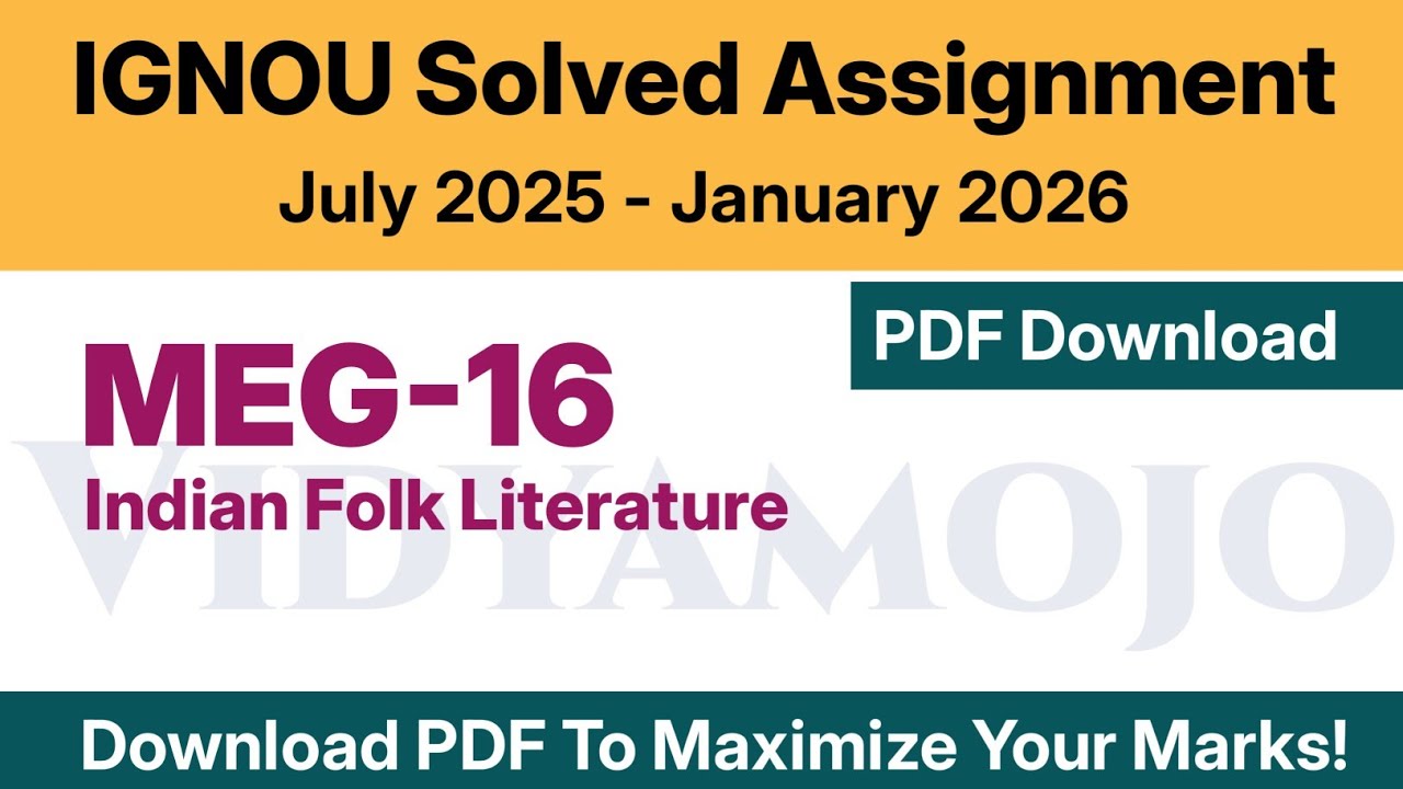 IGNOU MEG 16 Solved Assignment 2025-26 PDF Download