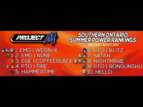 Southern Ontario Project M Power Rankings (Summer 2015)