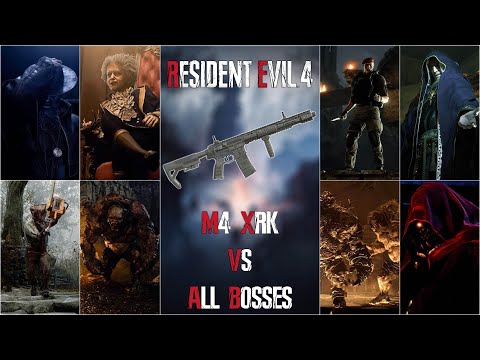 M4 XRK (Mod) VS All Bosses - Resident Evil 4 Remake (Professional) 4K 60Fps