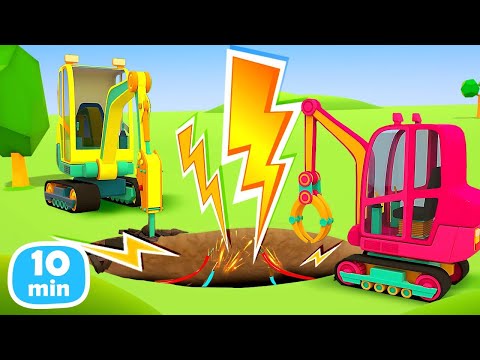 Die Helfer Autos - Spannende Abenteuer für Kinder! Die Helfer Autos im Einsatz 🚧