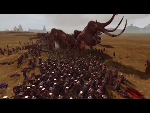 38 Feral Mammoth VS 4560 Spearmen - At- Arms - Total War: Warhammer