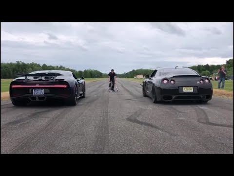 Bugatti Chiron vs R35 GTR