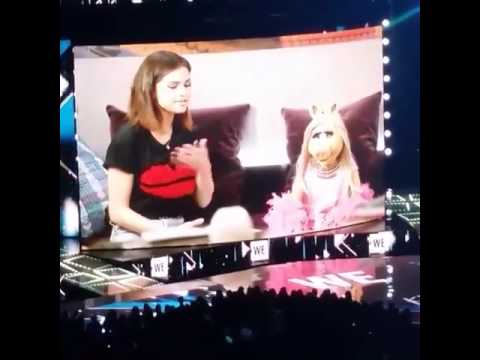 Selena Gomez & Miss Piggy At We Day California 4/27/2017