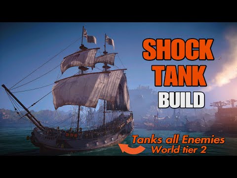 Skull and Bones fully upgraded Snow best tank ship | electric build solo any boss in world tier 2