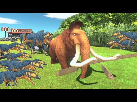 Escape the Blue Carcharodontosaurus in the Dangerous Forest - Animal Revolt Battle Simulator