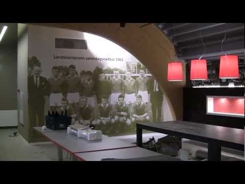 Overzicht nieuwbouw kleedkamers & tribune Excelsior'31