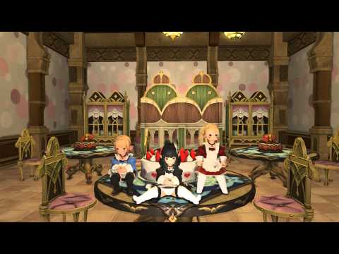[FFXIV] Lalafell Dance troupe [Maid Cafe Practice]