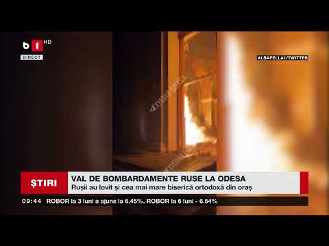 VAL DE BOMBARDAMENTE RUSE PE TIMP DE NOAPTE LA ODESA_Știri B1_23 iulie 2023