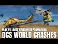 Ridiculous Helicopter Formations VS Heavy Flak AAA V44 DCS World 2 7 Modern Flight Sim Crashes