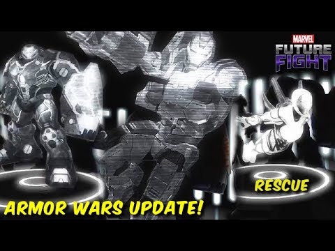 WAR MACHINE HULKBUSTER RESCUE uniforms!! Armor Wars? - Marvel Future Fight
