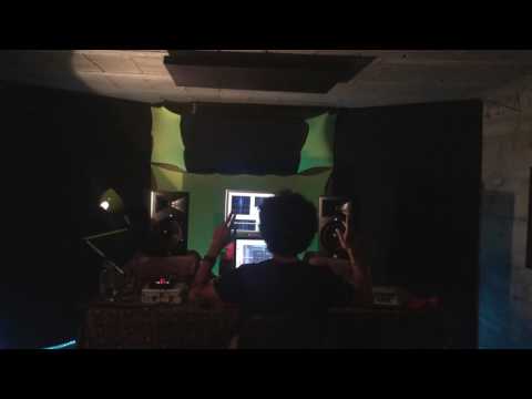 Psytrance producer from Guatemala Imox Maya making a track in the studio in Galicia Spain
