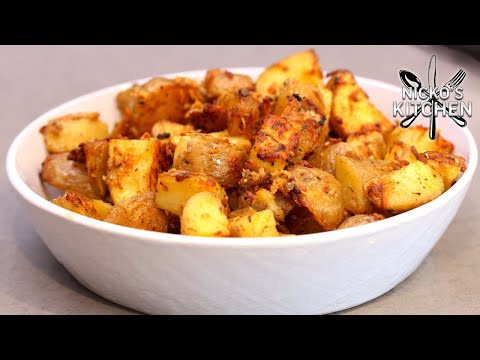 Roasted Garlic Butter Parmesan Potatoes | Perfect Side Dish