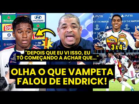 “VOCÊS VIRAM ISSO que o ENDRICK FALOU??? Depois dessa, EU ACHO que…” VAMPETA | ROMA X REAL MADRID