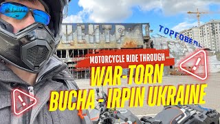 Motorcycle Ride through Bucha, Kyiv, Irpin, and Hostomel Ukraine