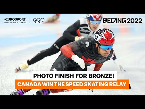 Canada win thrilling short track speed skating relay | 2022 Winter Olympics