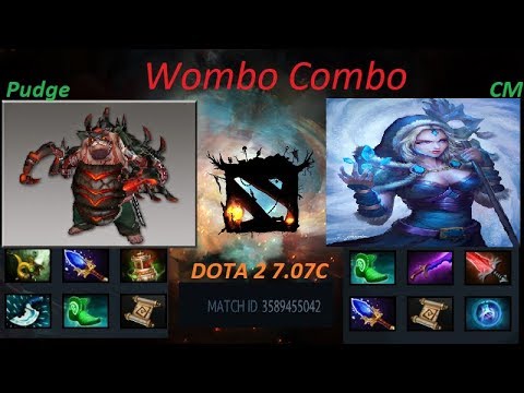 DOTA 2 - Pudge and Crystal maiden the gank masters WOMBO COMBO 7.07c
