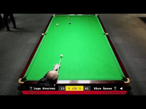 Inge Kvarven - Kåre Åsnes, Stord Snookerserie Elite Hausten 2017