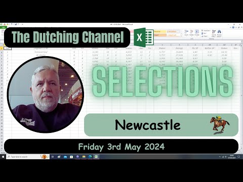 The Dutching Channel - Horse Racing - Excel - 03.05.2024 - Newcastle Tips and Selections
