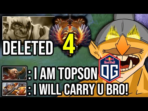 How He Carried Topson 2x Times Ti Winner​ -- OMG INSANE TECHIES Nonstop Delete Rank Top 4 Immortal