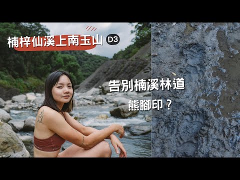楠梓溪上南玉山、幽靜楠梓林道、清澈楠梓溪、巧遇山豬與黑熊腳印？