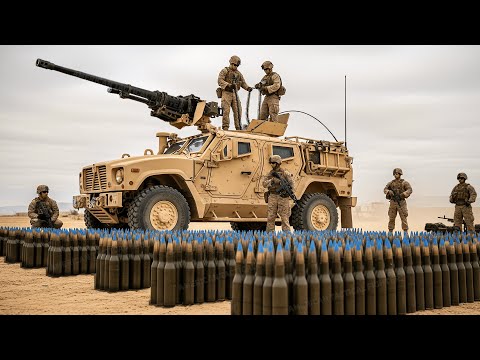 U.S. Marine Test-fires the M2A1 .50-caliber Heavy Machine Gun