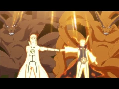 Naruto And Minato meld their halves of kurama's chakra, Naruto fight, Naruto EngDub