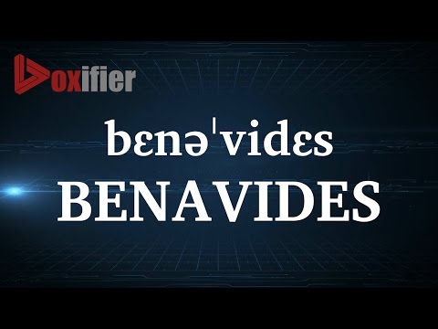 How to Pronunce Benavides in English - Voxifier.com