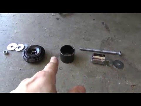 Nizzy gets new knuckle bushings! How to change 370Z rear shock bushings