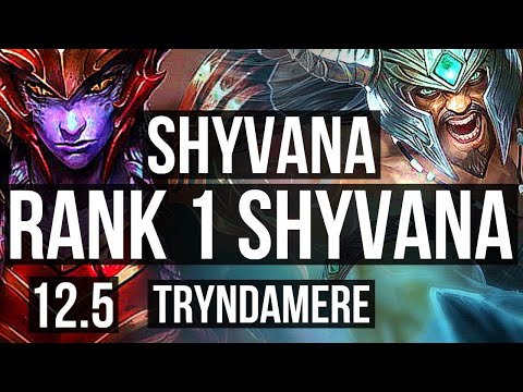SHYVANA vs TRYNDAMERE (TOP) | Rank 1 Shyvana, 8/4/17, 300+ games | KR Grandmaster | 12.5