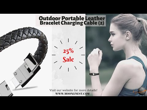 Outdoor Portable Leather Mini USB Bracelet Charger Charging Cable (2) Review | Moonlinest