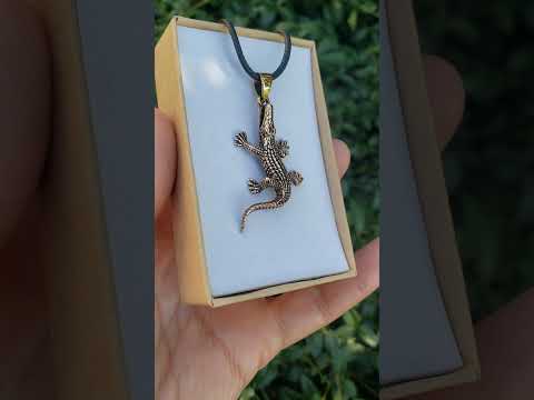 Кулон Крокодил символ выносливости хладнокровия талисман бронза оберег амулет тотем - фото 1 - id-p3224329633