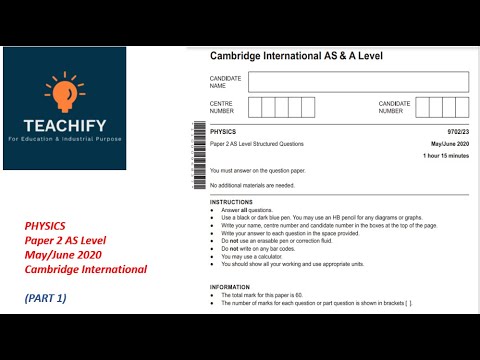 PHYSICS_AS and A level Paper 2_ May/June 2020_ Paper 1