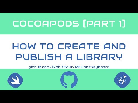 Cocoapods [Part 1] - How to create and publish a library - Swift 5 and Xcode 11