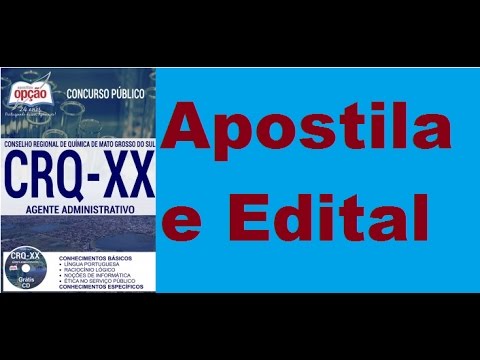 Apostila de Agente Administrativo Edital Concurso CRQ XX 2017