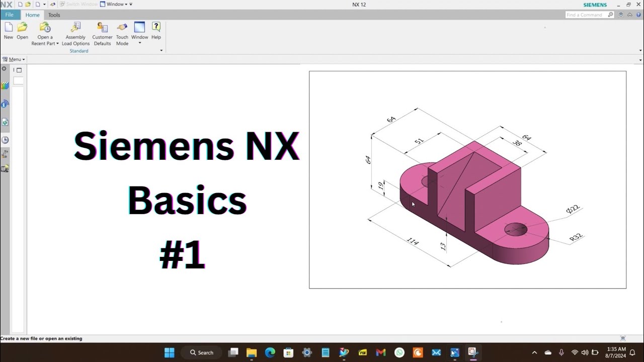 Siemens Nx Basic Solid Modelling Exercise 1