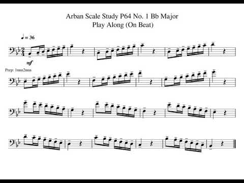 Arban Scale Study P64 No  1 Bb Major Tempo 36