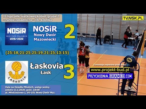 tv.nsk.pl 2020-01-11 NOSiR Nowy Dwór Maz. - Łaskovia Łask 2:3 - skrót meczu