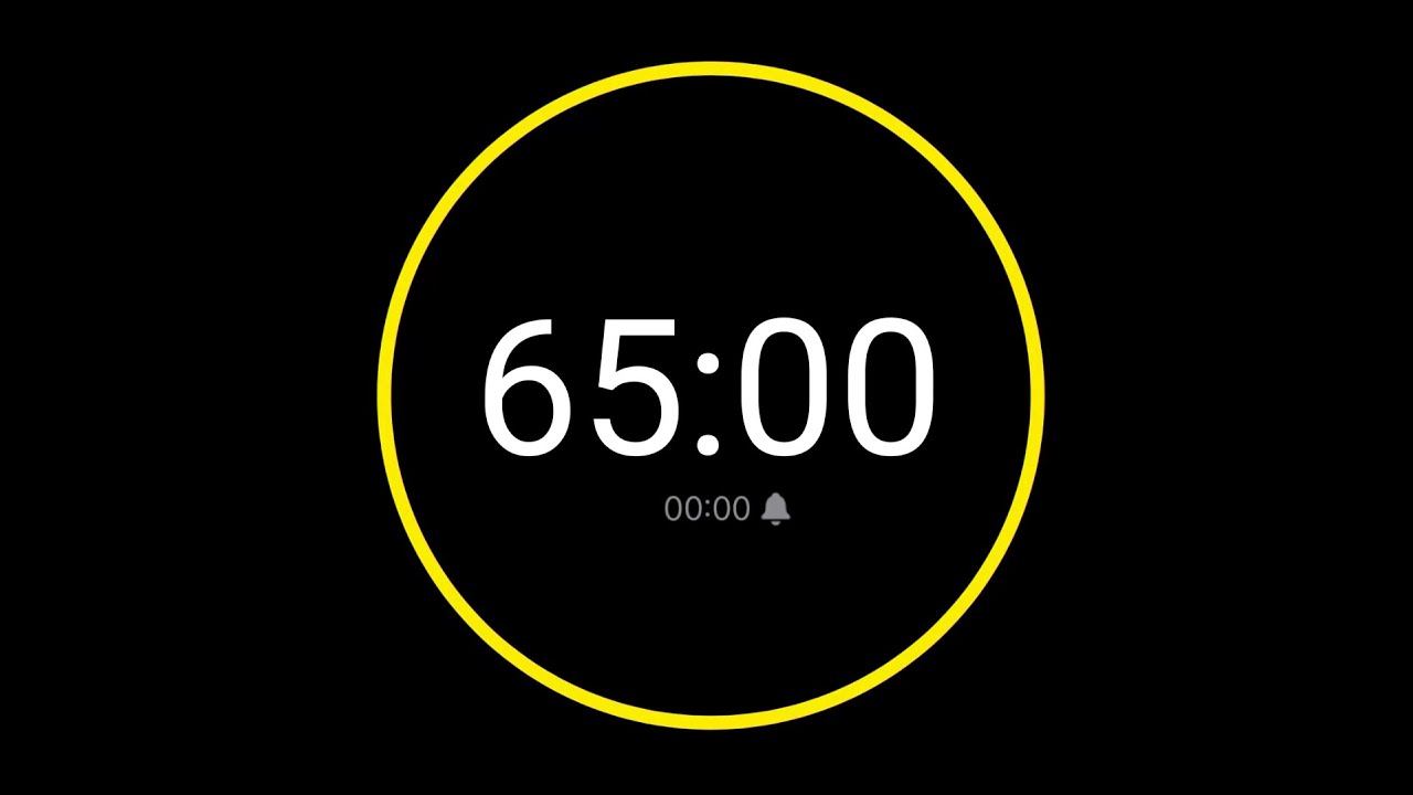 Watch video 65 Minute Countdown Timer with Alarm / iPhone Timer Style Now 65 Minute Countdown Timer with Alarm / iPhone Timer Style