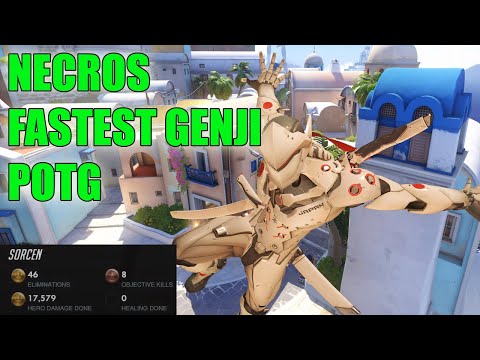 Necros INSANE GENJI GAMEPLAY POTG - TOP 500 OVERWATCH SEASON 23