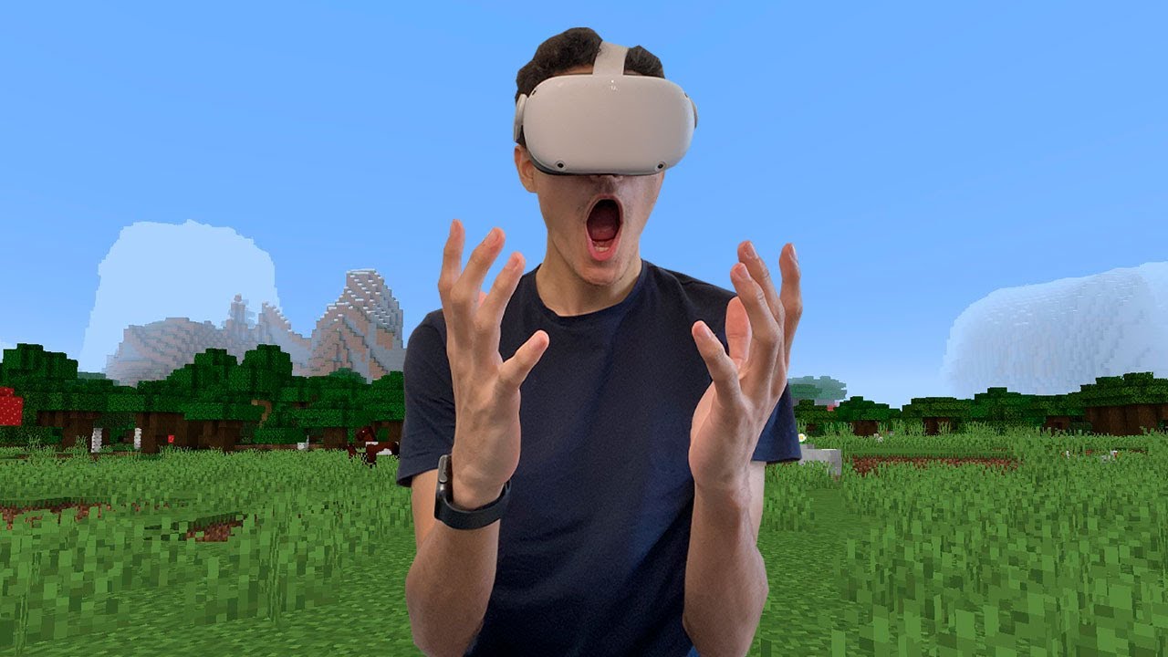 entrei dentro do minecraft com um oculos de realidade virtual