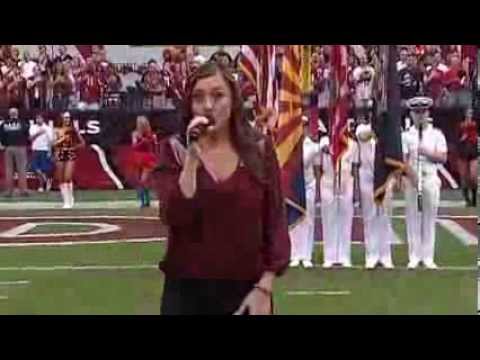 Holly Kirsten National Anthem - Arizona Cardinals Vs Atlanta Falcons - 10/27/13