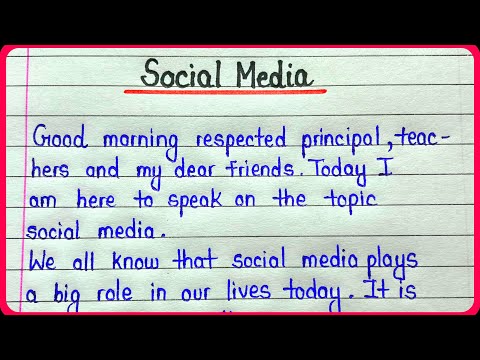 Social media speech in english || Social media advantages and disadvantages speech