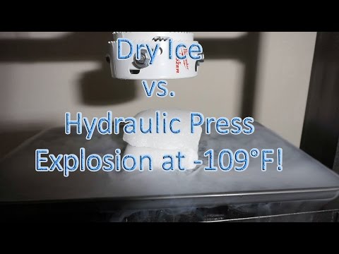 DRY ICE vs Hydraulic Press | EXPLOSIVE Results from Dry Ice Under Pressure-Wait till the end