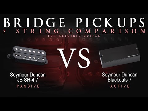 Seymour Duncan JB 7 SH-4 7 vs BLACKOUTS 7 - 7 String Bridge Guitar Pickup Comparison Tone Demo