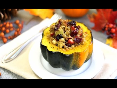 Stuffed Acorn Squash {Vegetarian}