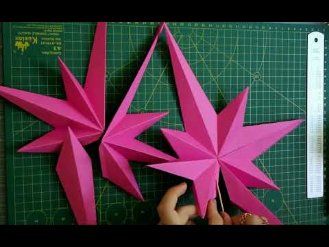 How to make paper star, 3d compass rose