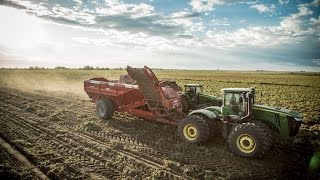 John Deere R8360 with Spudnik Crop Cart, 35 Tons
