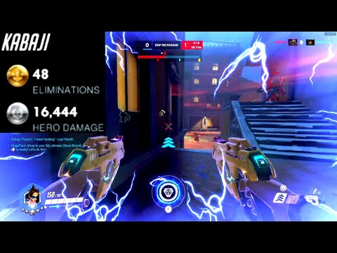 KABAJI NANO TRACER! 48 ELIMS! POTG! [ OVERWATCH SEASON 25 TOP 500 ]