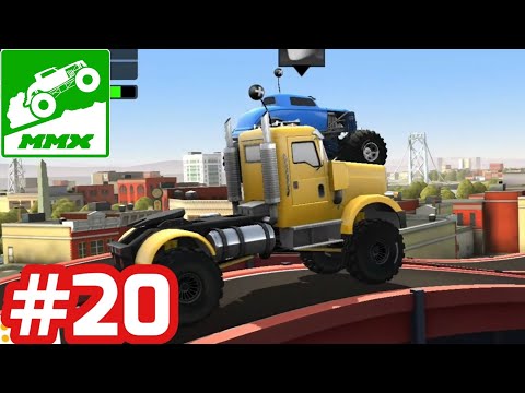 MMX Hill Dash - Gameplay Walkthrough - Part 20 The Big Rig In City & Desert (iOS/Android)